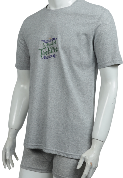 Tricou Bărbați cu Imprimeu FUTURE ,Culoare Gri,Engros